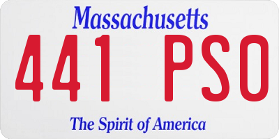 MA license plate 441PS0