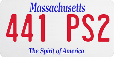 MA license plate 441PS2