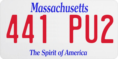 MA license plate 441PU2