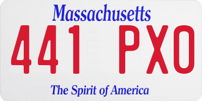 MA license plate 441PX0