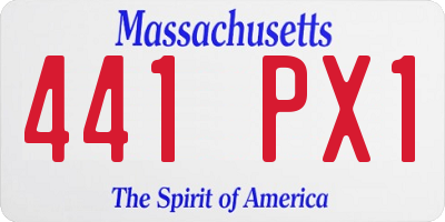 MA license plate 441PX1