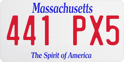 MA license plate 441PX5