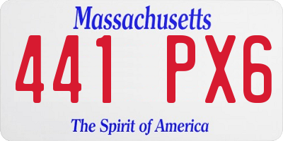 MA license plate 441PX6