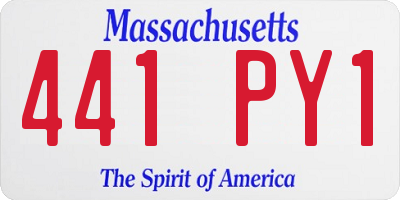 MA license plate 441PY1