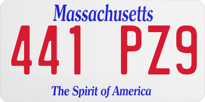 MA license plate 441PZ9