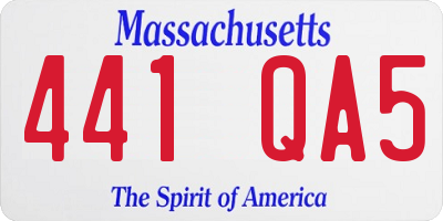MA license plate 441QA5