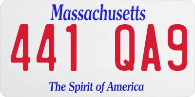 MA license plate 441QA9