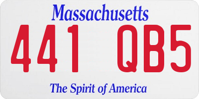 MA license plate 441QB5
