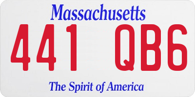 MA license plate 441QB6
