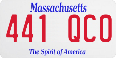 MA license plate 441QC0