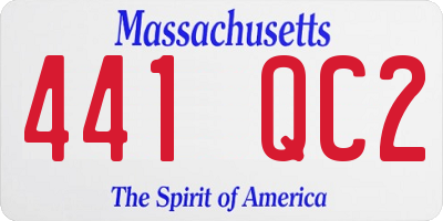 MA license plate 441QC2
