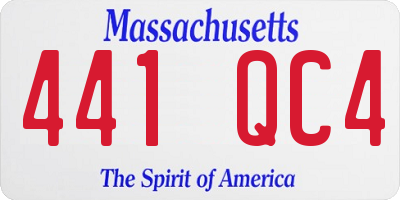 MA license plate 441QC4