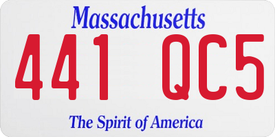 MA license plate 441QC5