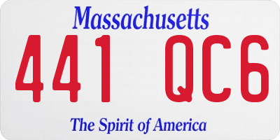 MA license plate 441QC6