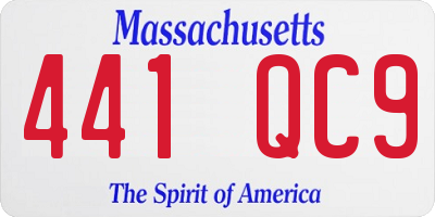 MA license plate 441QC9