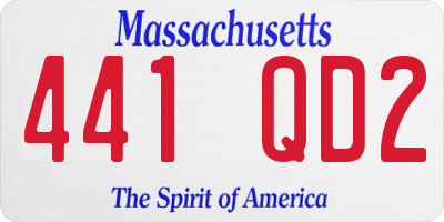 MA license plate 441QD2