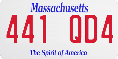 MA license plate 441QD4