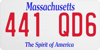 MA license plate 441QD6