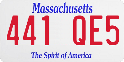 MA license plate 441QE5