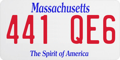 MA license plate 441QE6