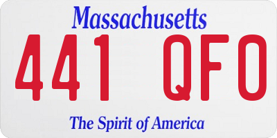 MA license plate 441QF0