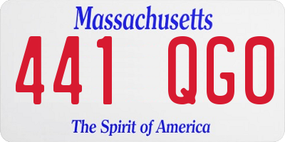 MA license plate 441QG0