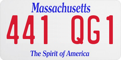 MA license plate 441QG1