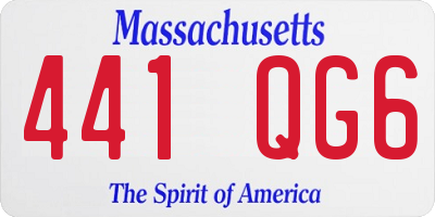 MA license plate 441QG6