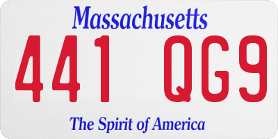 MA license plate 441QG9