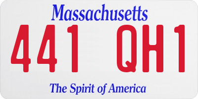 MA license plate 441QH1
