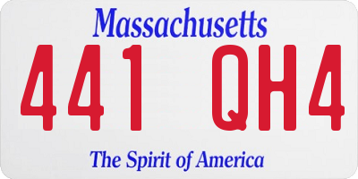 MA license plate 441QH4