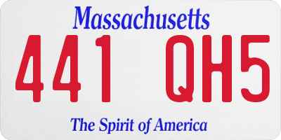 MA license plate 441QH5