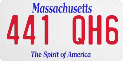MA license plate 441QH6