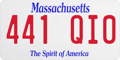MA license plate 441QI0