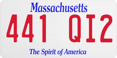 MA license plate 441QI2