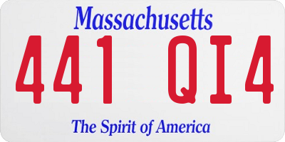 MA license plate 441QI4