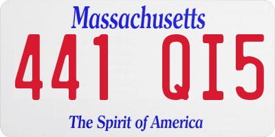 MA license plate 441QI5