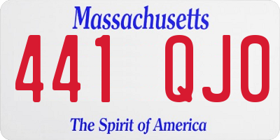 MA license plate 441QJ0