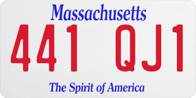 MA license plate 441QJ1