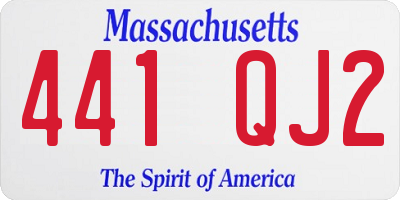 MA license plate 441QJ2