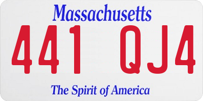 MA license plate 441QJ4