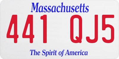MA license plate 441QJ5