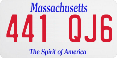 MA license plate 441QJ6