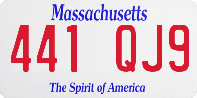 MA license plate 441QJ9