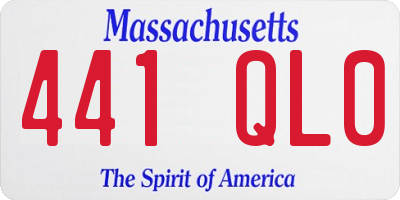 MA license plate 441QL0