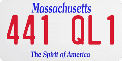 MA license plate 441QL1