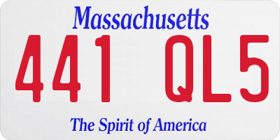 MA license plate 441QL5