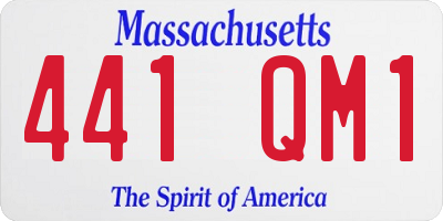 MA license plate 441QM1