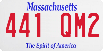MA license plate 441QM2
