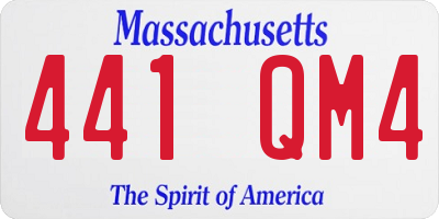 MA license plate 441QM4